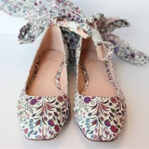 J Crew Liberty Floral Square-Toe Ballet Flats – Size 7